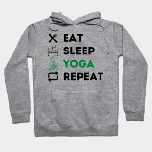 Yoga Eat Sleep Repeat Hoodie